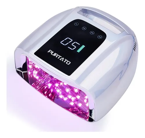 Lámpara Uv Recargable Plata Profesional 96w Portátil