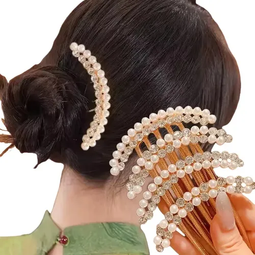 Kzxa 4 Peines De Pelo Zirconia Perla Accesorio Novia