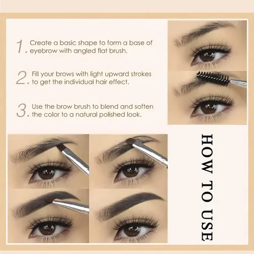 Gel De Cejas Impermeable Zssemei Castaño