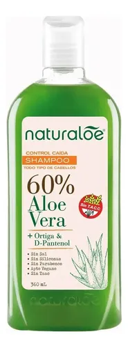 Shampoo Naturaloe Control Caida Todo Tipo De Cabellos X360ml