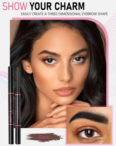 Lápiz De Cejas Negro Lápiz Impermeable Para Mujer