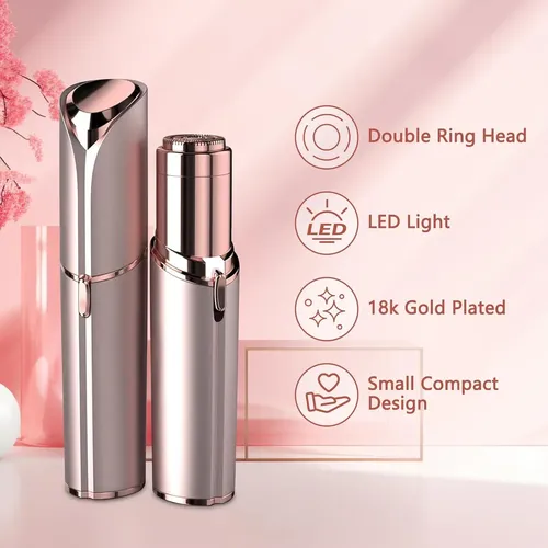 Depiladora Facial Eléctrica Eviey Azul Con Luz Led