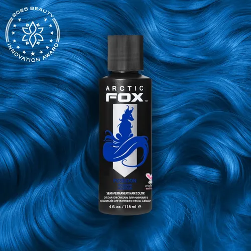 Tinte Para El Cabello Arctic Fox Poseidon Blue, 4 Onzas Líqu