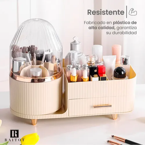 Organizador Maquillaje Porta Cosmetico Giratorio Escritorio
