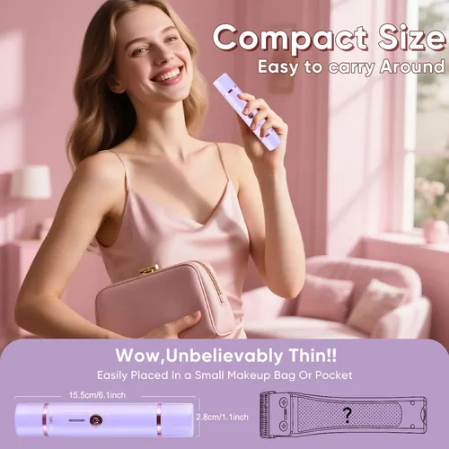 ~afeitadora Eléctrica 2 En 1 Mujer Corporal Y Facial Rosada