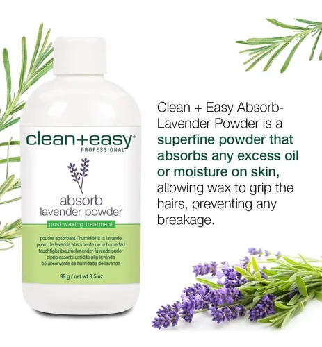 Polvo Absorb Lavanda Clean + Easy Para Depilación