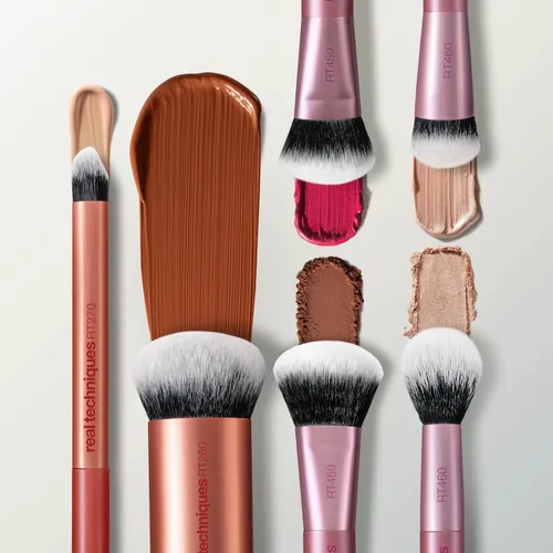 Set De Pinceles De Maquillaje Real Techniques Full Beat, Kit Naranja