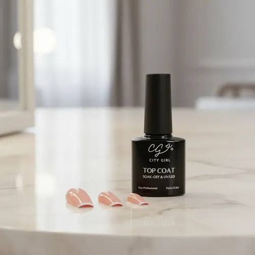 Top Coat City Girl 7ml Uv/led Brillo Profesional