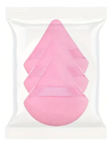 A Esponja De Maquillaje Triangular 3 Piezas Negra Tamaño Z
