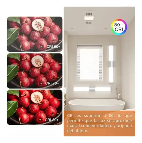 Espejo Con Luz Led Para Pared, Baño, Techo, 40cm