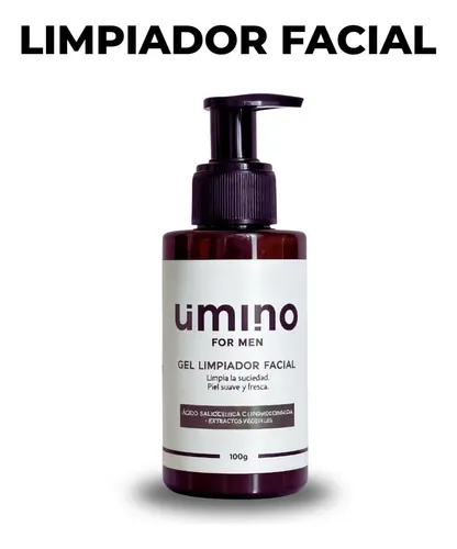 Gel Limpiador Facial Hombre Umino Piel Grasa Anti Acne