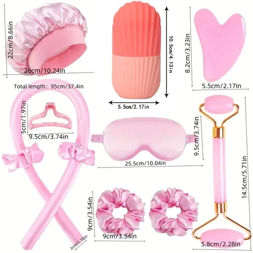 Set De 24 Pinzas De Rulos Sin Calor For Cabello, Uso Noctur