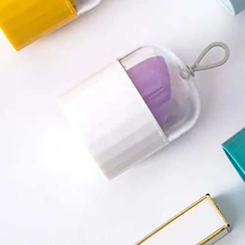 Soporte Portátil Para Esponja De Maquillaje, Caja De Blanco