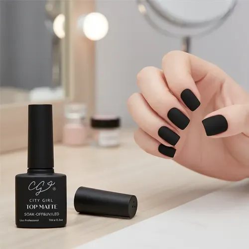 Top Coat Matte Citygirl Profesional 7ml Esculpidas Manicuria
