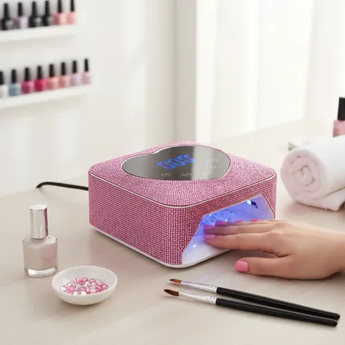 Cabina De Cristales Uv/led Inalambrica Para Manicura 30 Led