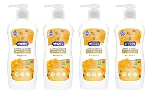 Pack Crema Corporal Algabo Nutritiva Miel Y Almendras 400 Gr