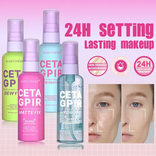 Spray Fijador De Maquillaje De Larga Duración, Impermeable Y