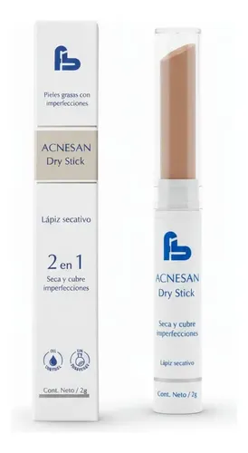 Acnesan Dry Stick 2 En 1 Seca Y Cubre Imperfecciones Acne