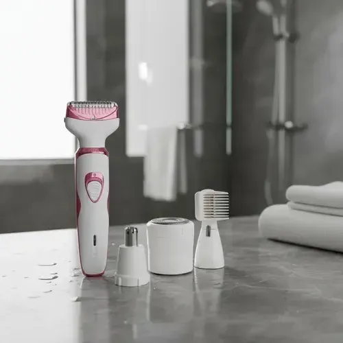 Depiladora y Rasuradora 4 en 1 para Mujer Recargable USB, Afeitadora Femenina Portátil y Resistente al Agua