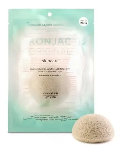 Coony Konjac Esponja Facial Fina Arcilla Verde Francesa