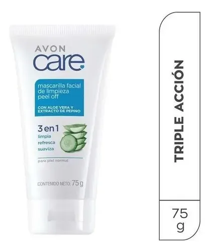 Avon Care mascarilla facial de limpieza peel off con aloe vera y pepino