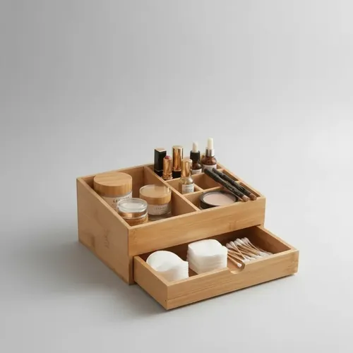 Organizador Bambu Ideal Maquillaje Escritorio