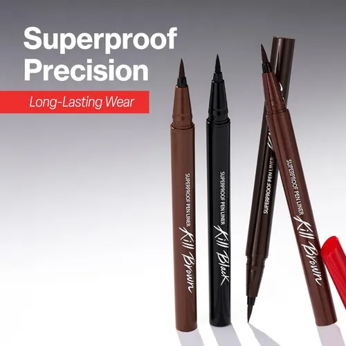 Delineador Líquido Superproof Pen Para Ojos Clio Marrón