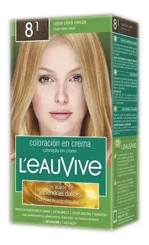 Kit De Tintura Para El Pelo Leau Vive Estuche Coloración Tono 8.1 – Rubio Claro Ceniza