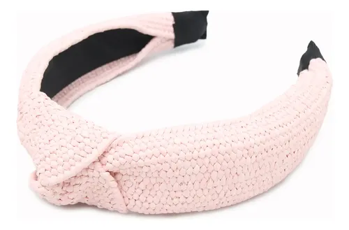 Vincha Para El Pelo Mujer Rafia Importada Moño 2