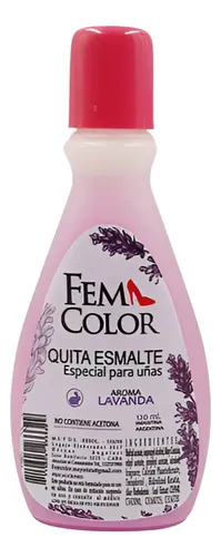 Quita Esmalte Profesional Lavanda Sin Acetona 120ml Femcolor