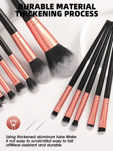1set 35 Brochas Y Esponjas Maquillaje Con Accesorios Negro2