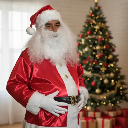 Kit Combo Barba Y Peluca Papá Noel Premium Importadas Extra Larga Loc