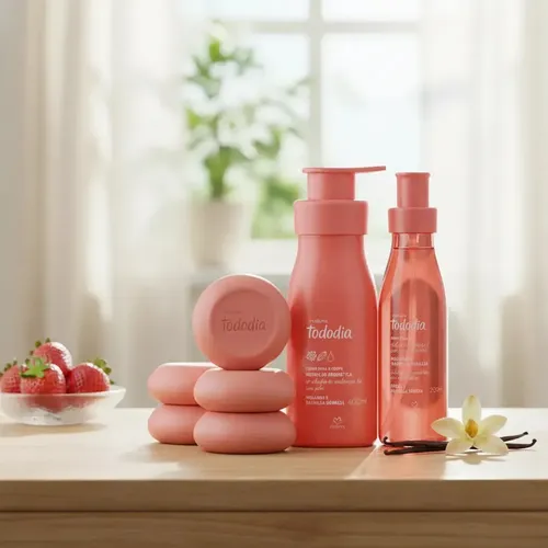 Kit Regalo Mujer Natura Tododia Fresa y Vainilla Dorada