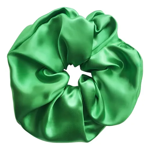 Colitas, Scrunchies Xl De Pelo De Raso Antifrizz Verde Benetton