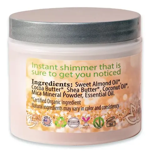 Manteca Corporal Glimmer Goddess Whipped Organic 120 Ml Con