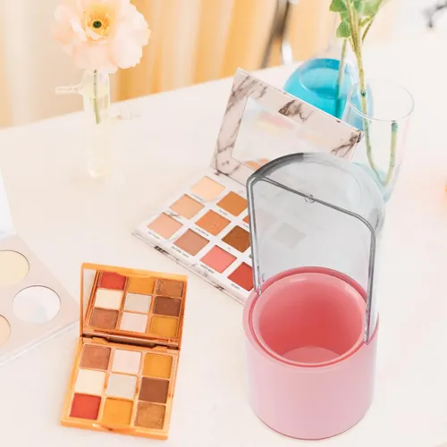 Estuche For Brochas De Maquillaje, Con Tapa Y Grande