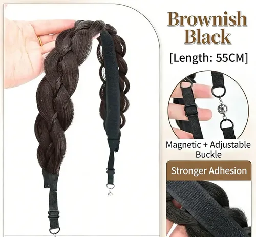 Extension Cabello Di Trenzado Peluca, Ajustable 4 Tonos Negro Pelucas Ajustables De Belleza