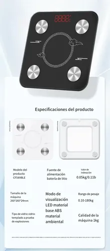 Balanza De Peso Corporal Digital Recargable
