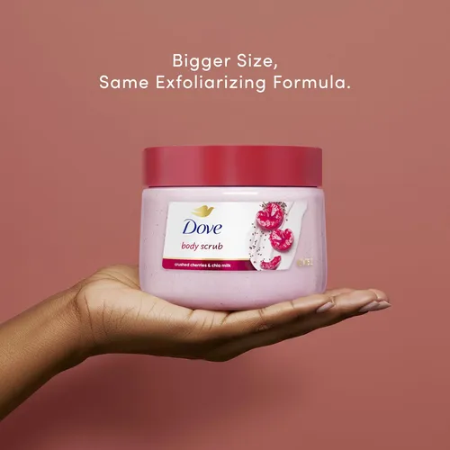 Exfoliante Corporal Dove Con Cerezas Y Leche De Chía, 15 Onz