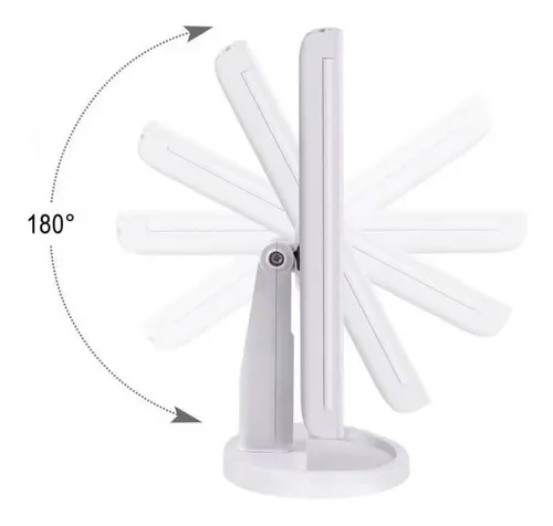Espejo Con Luz LED Tríptico Jessamy E152 Blanco Con Aumento 2X/3X