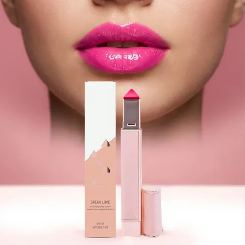2026 Bálsamo Labial Rico Y Brillante Rosa Rojo Hidratante .