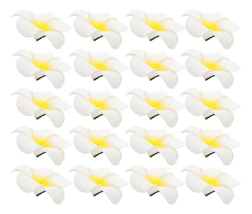 20 Pinzas De Flor De Plumeria Accesorios Para El Cabello