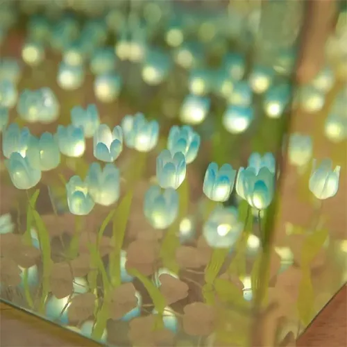 Espejo Tulipán Eterno Con Luz Nocturna Led