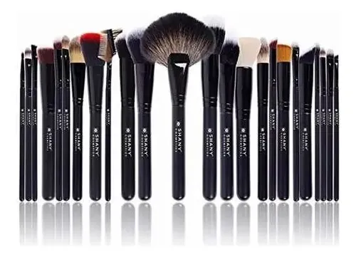 Set de 24 brochas de maquillaje Shany SH-BR005 negro con estuche