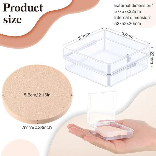 Patelai 100 Pieces Round Makeup Sponges Cosmetic Sponge R…