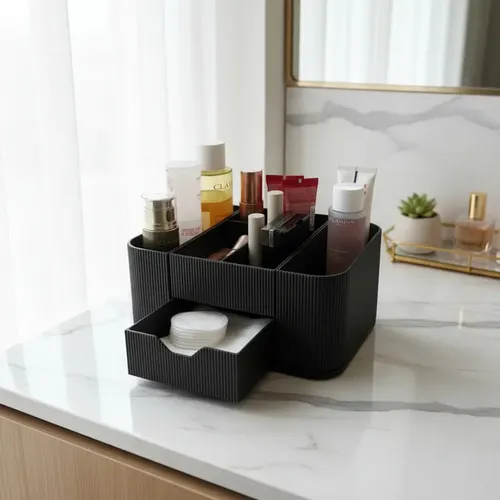 Organizador Maquillaje Modular Porta Cosméticos Negro