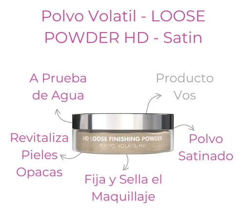 Polvo Volatil Traslúcido Maquillaje Lp02 Satinado Idraet