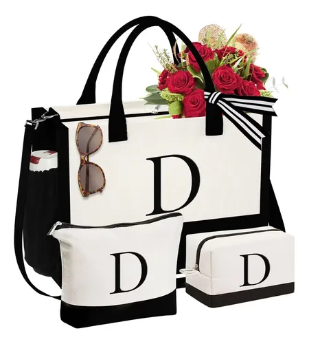 Bolsa De Lona Y Maquillaje Con Iniciales Yoolife Para Regalo