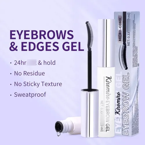 Gel Transparente Para Cejas Impermeable 0.33 Oz Con Peine