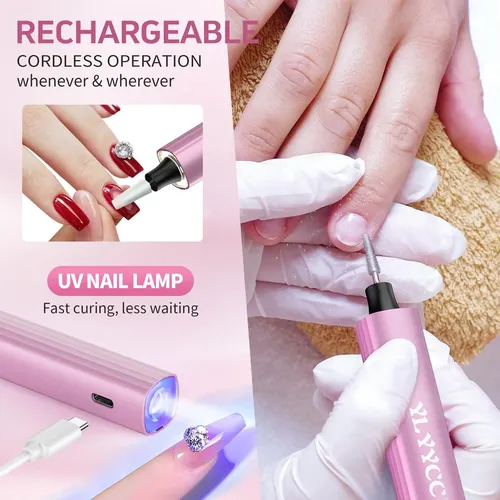 Lima Eléctrica Inalámbrica Ylyycc Para Taladro De Uñas Con L